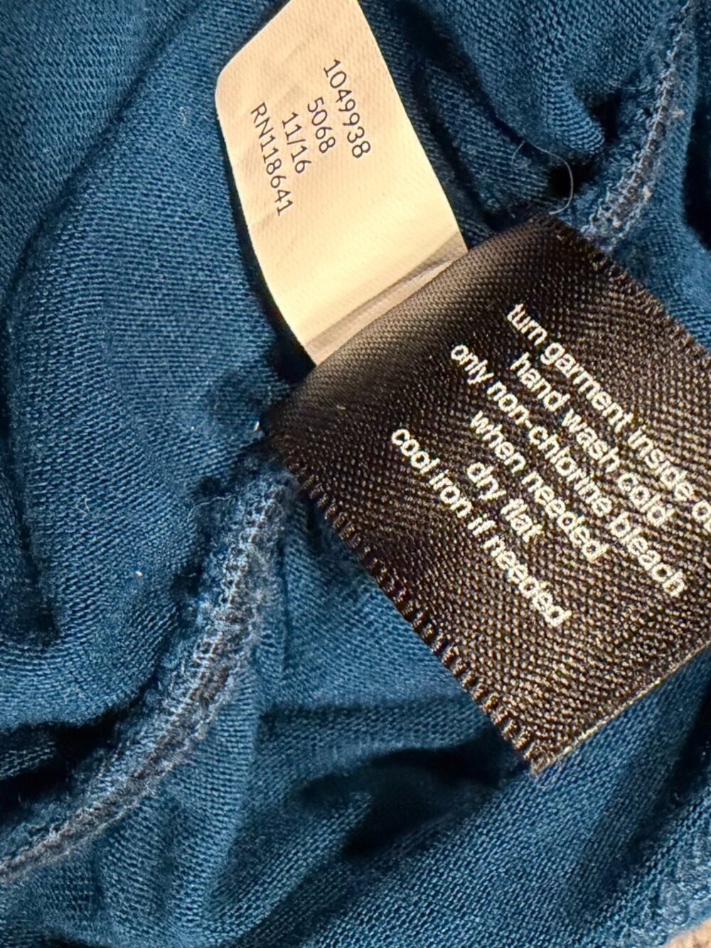 Lane Bryant blue shirt with sheer top, size 14/16 - Picture 11 of 12